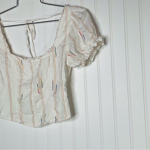 Free People Striped Seratonin Smocked Crop Top - Picture 3 of 7